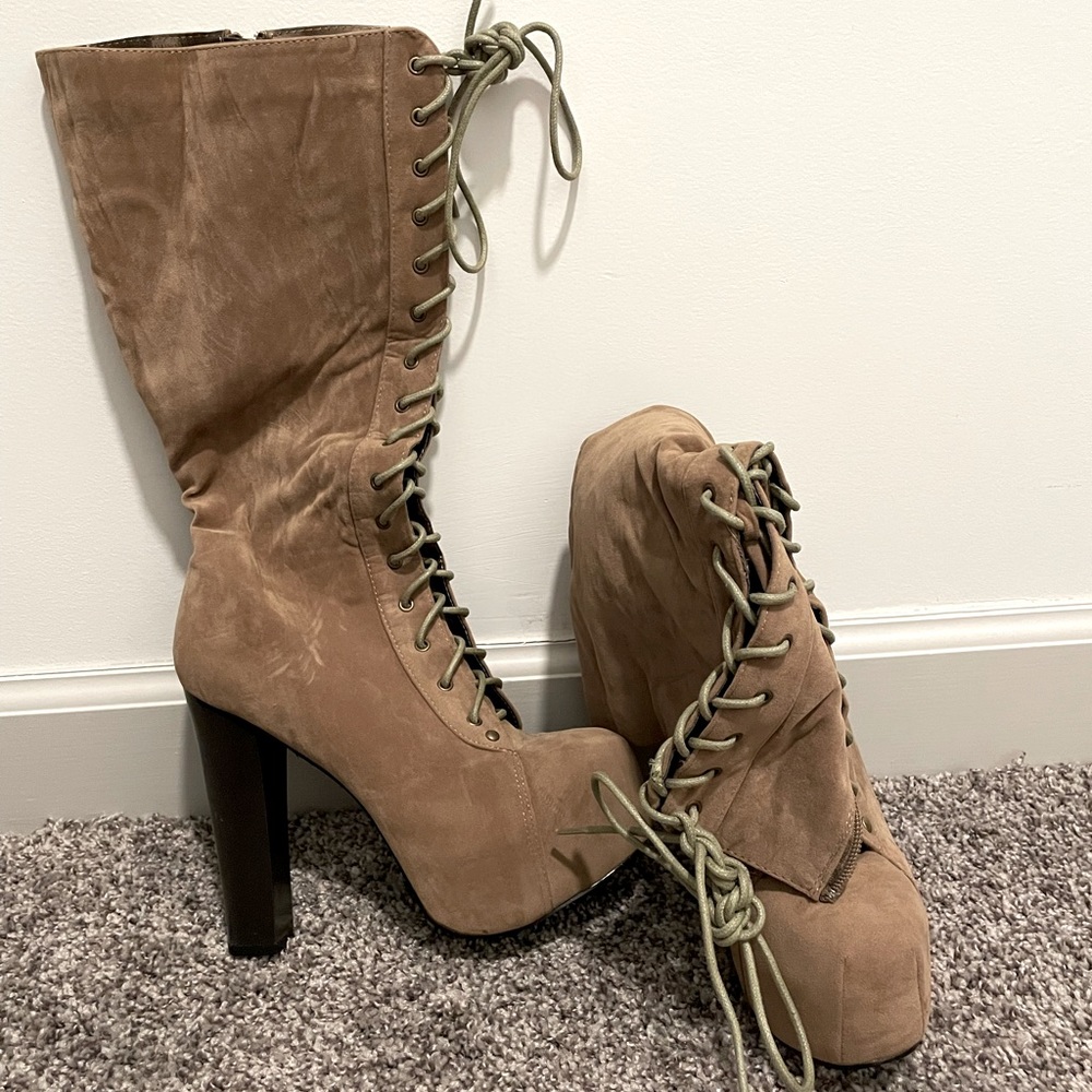 Machi suede platform boots